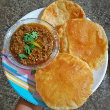 Poori with Mutton Keema